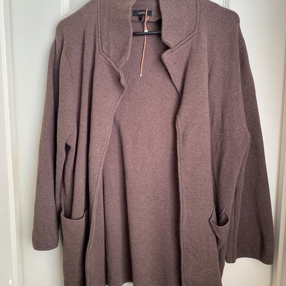 Quince Sweaters - Quince Women's Open-Front Chocolate Brown Cardigan